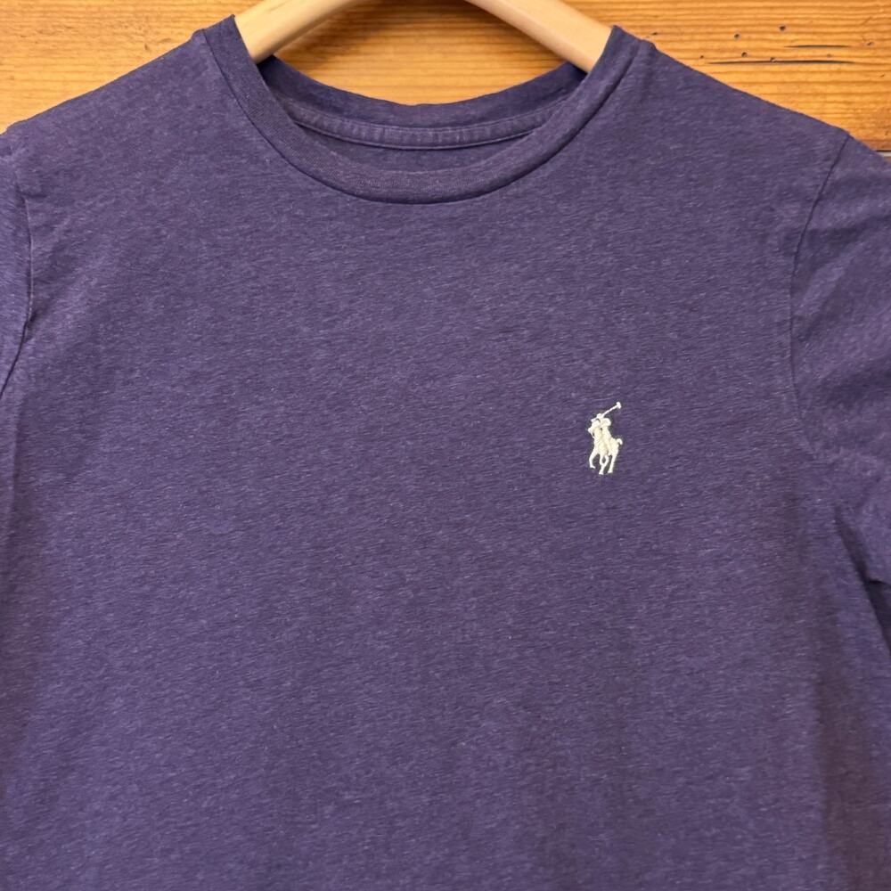 Polo Ralph Lauren Shrunken Baby Tee Cap Sleeve Purple Cotton Blend T-Shirt Sz S - Picture 3 of 7